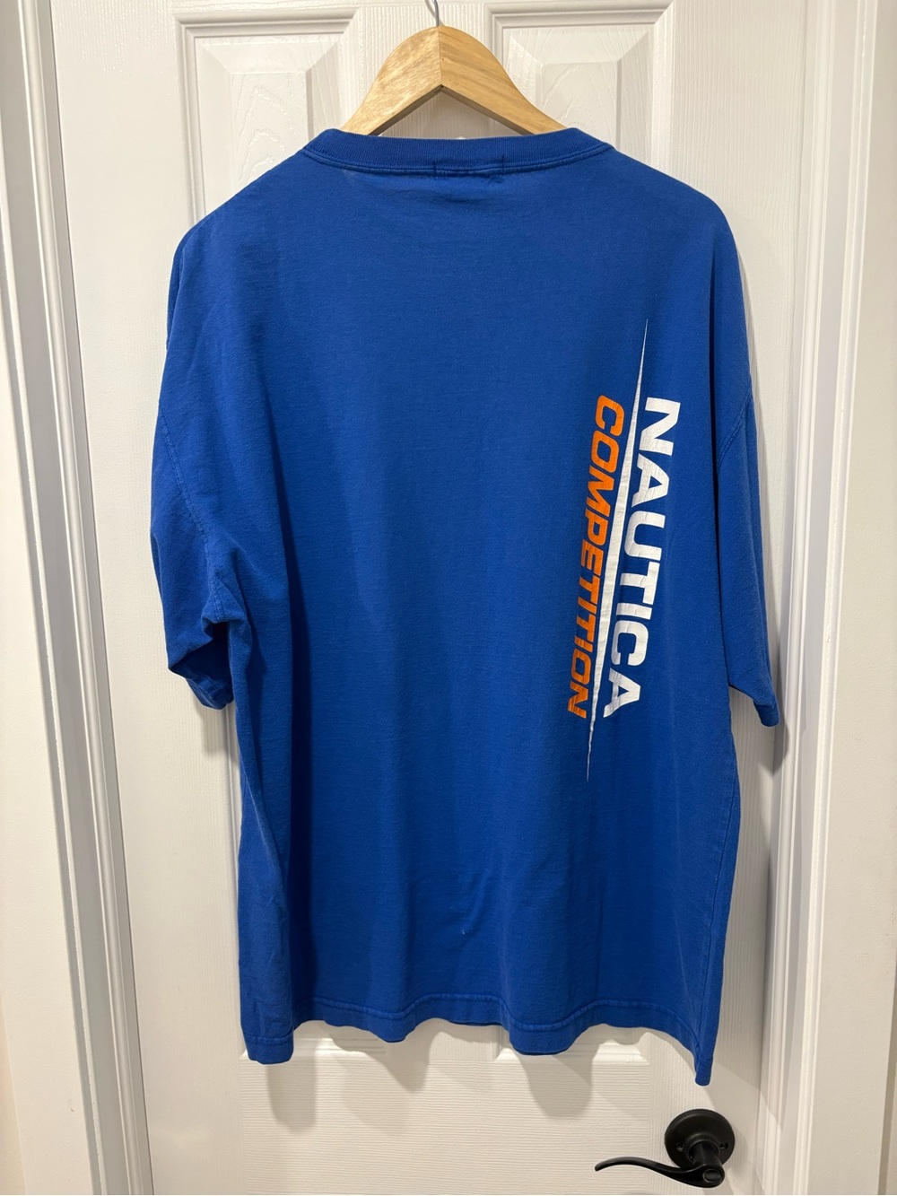 Vintage Nautica Competition Men's Blue Graphic Tee XL